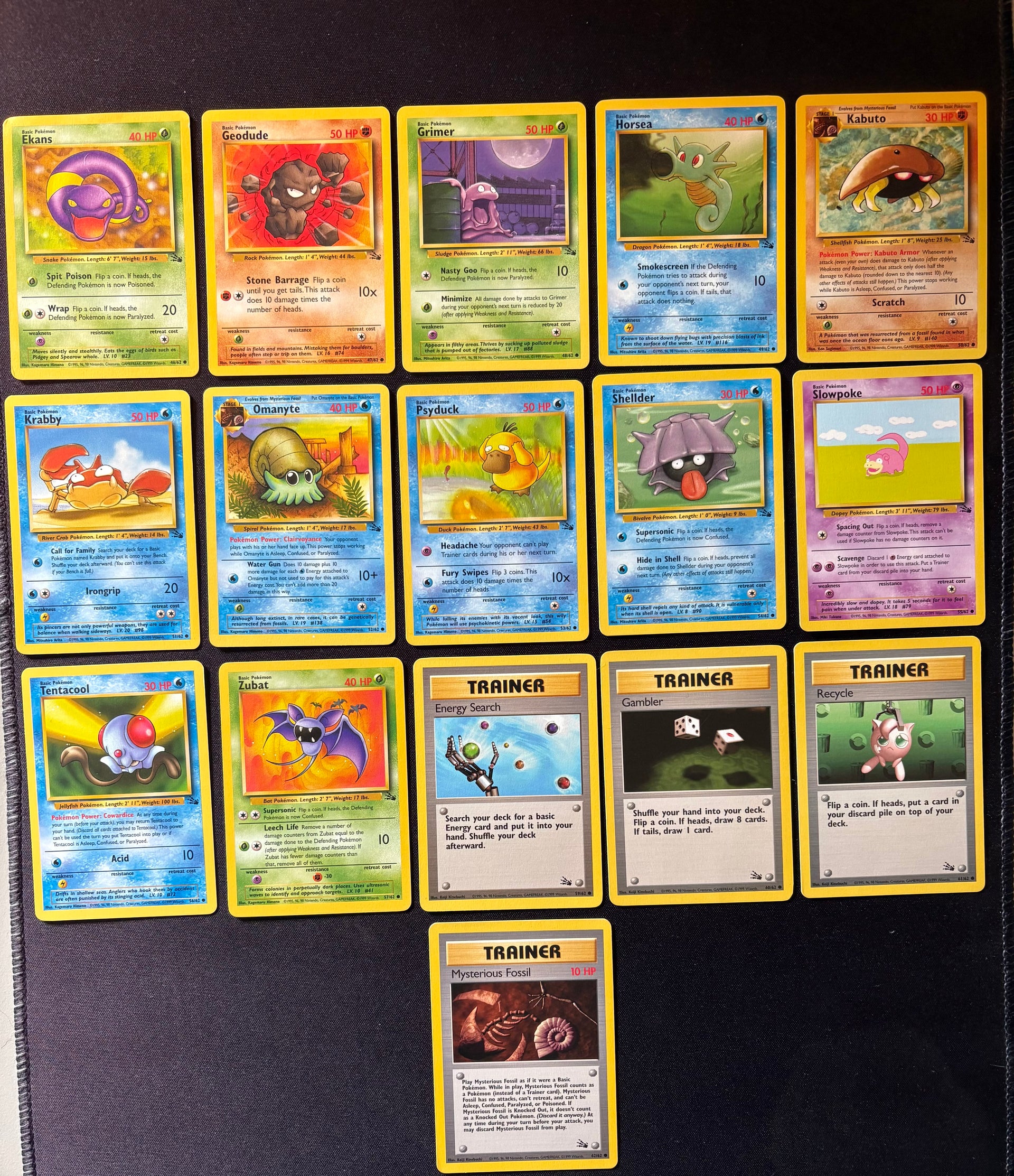 Fossil Complete common set – PokeGirlJenni